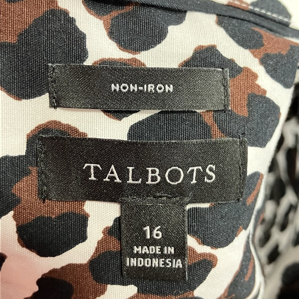 Talbots Leopard Print Button Down Blouse Womens S… - image 7
